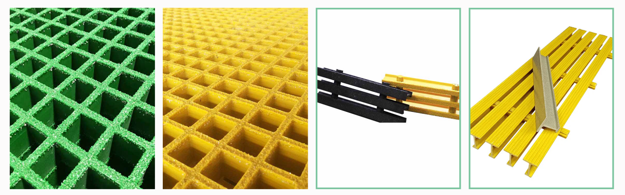 What are the different types of fiberglass grating?